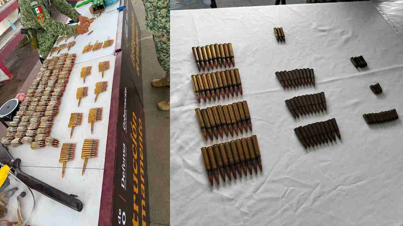 Residents hand over cartridges at a Peace and Voluntary Disarmament Fair in Quintana Roo