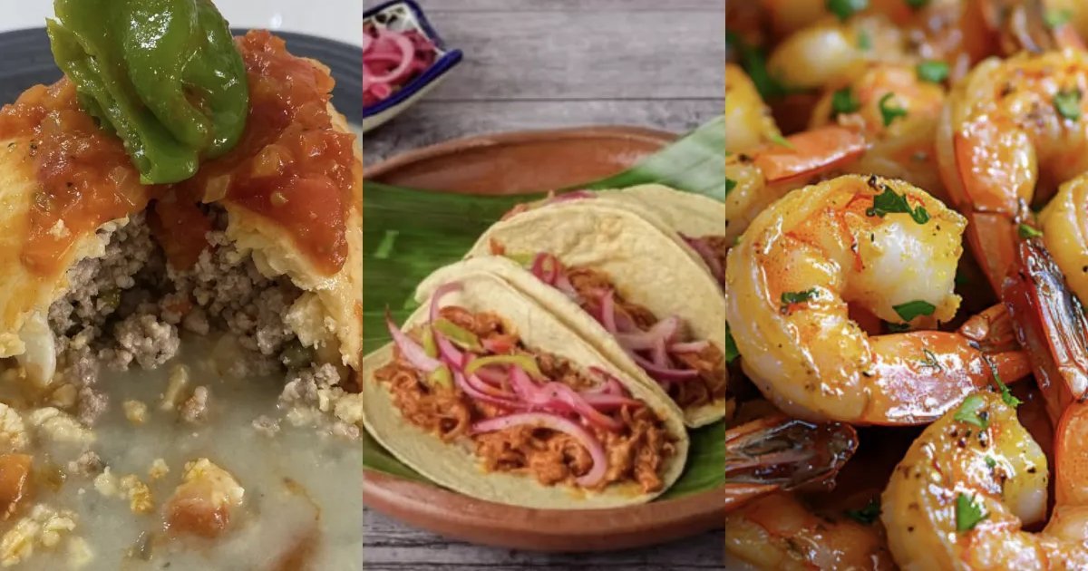 Traditional Maya and Caribbean dishes from Quintana Roo, Mexico