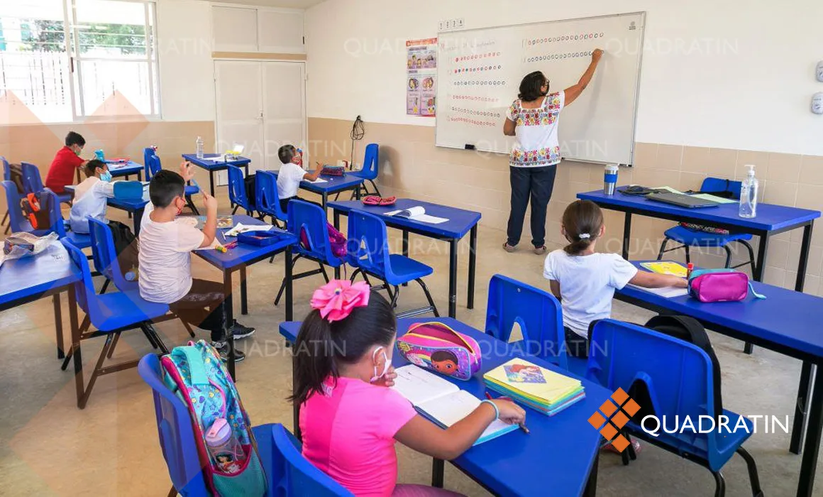 Students in a classroom during a Maya language class in Merida Yucatan