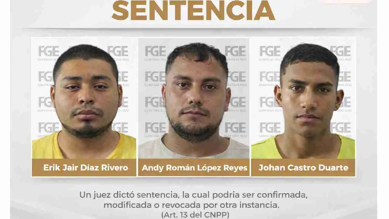 Three men sentenced to 20 years for extortion at an ambulance business in Cancún.