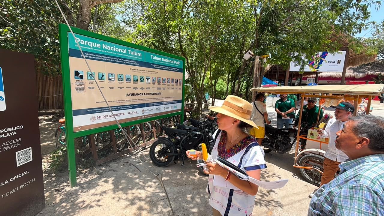 Mexico's Tourism Secretary Josefina Rodriguez Zamora at Tulum's Jaguar Park, where a new tourist corridor will be built.