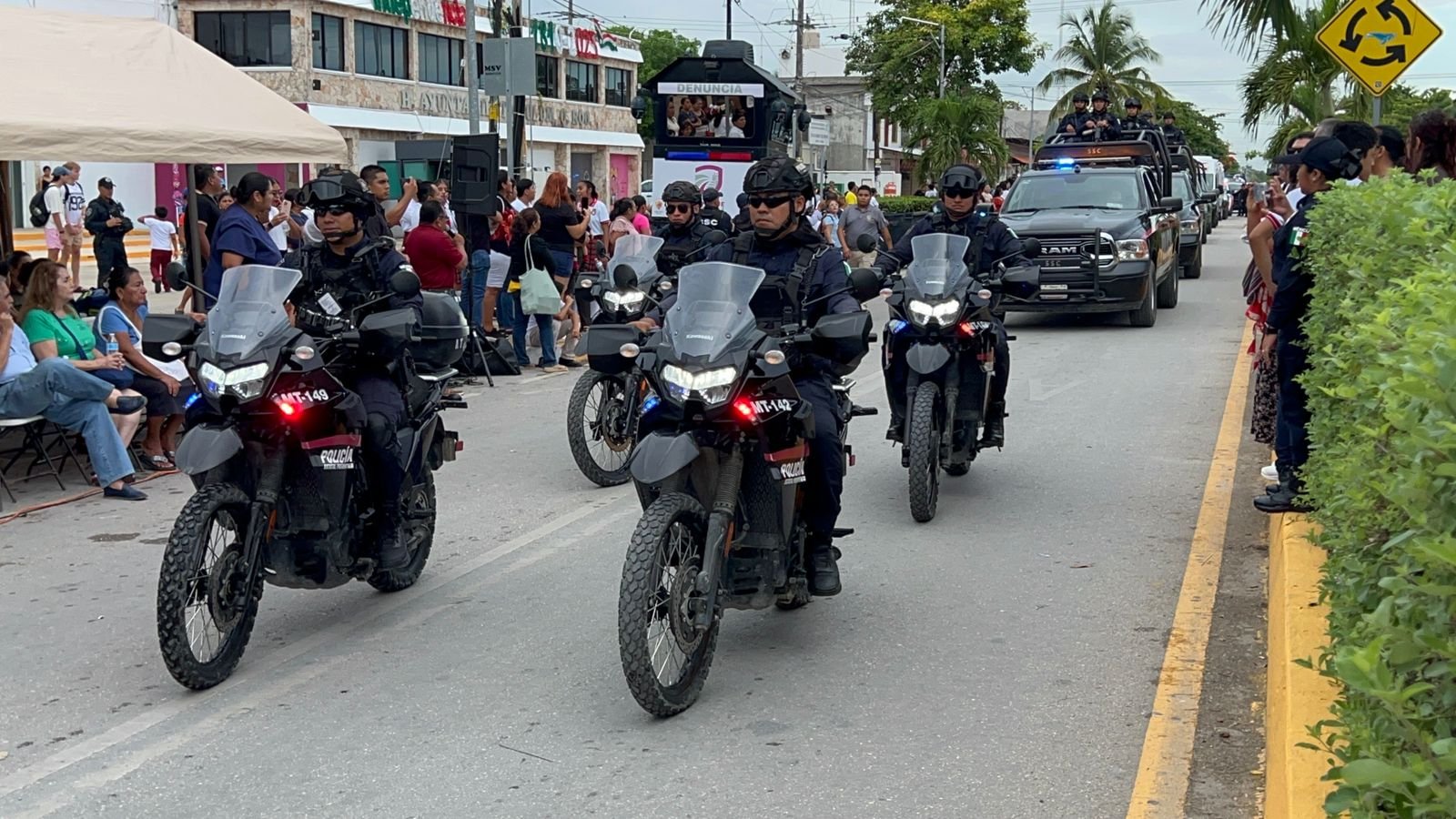 Tulum police officers on duty in Mexico
