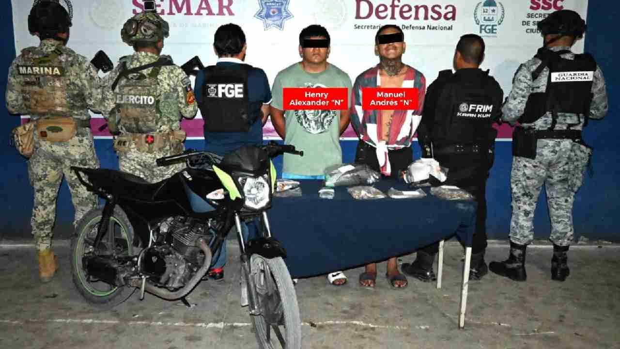 Two suspects in a Cancun robbery case, identified as Monkey and Capi.