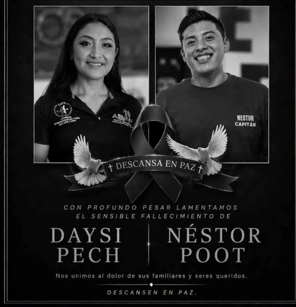 Family and friends gather for the wake of Daysi Pech and Néstor Poot in Felipe Carrillo Puerto