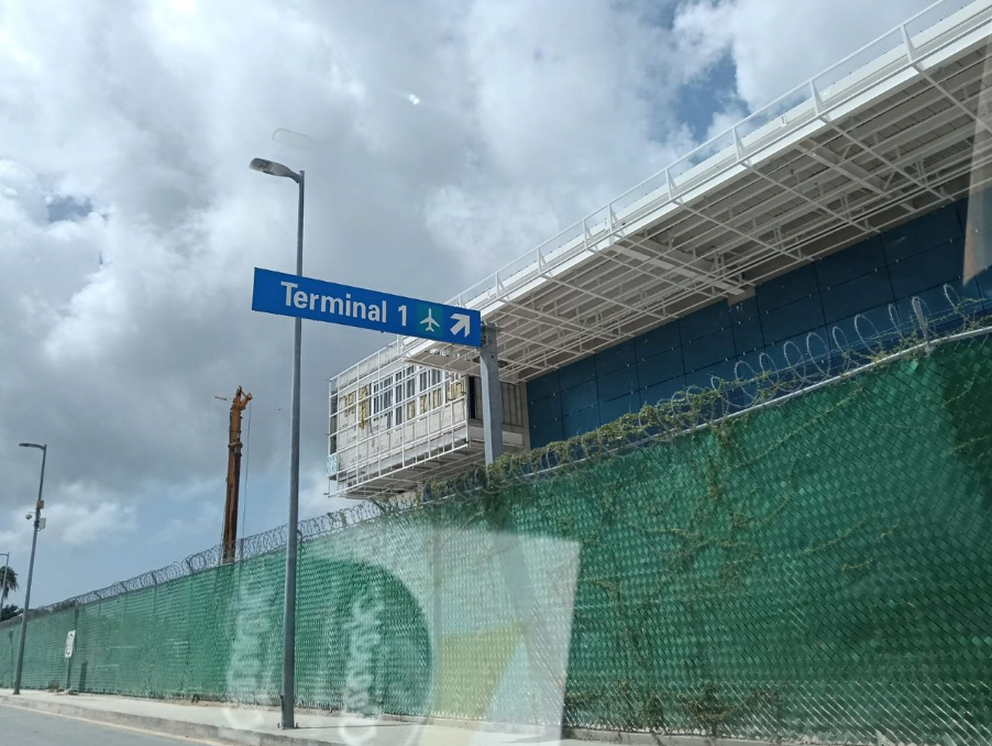 Construction work at Cancun International Airport