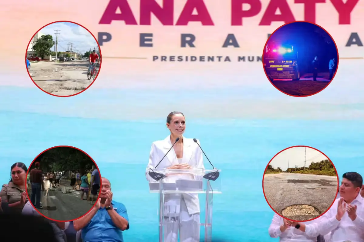 Cancún Mayor Ana Patricia Peralta de la Peña delivers her second government report on public works and city services