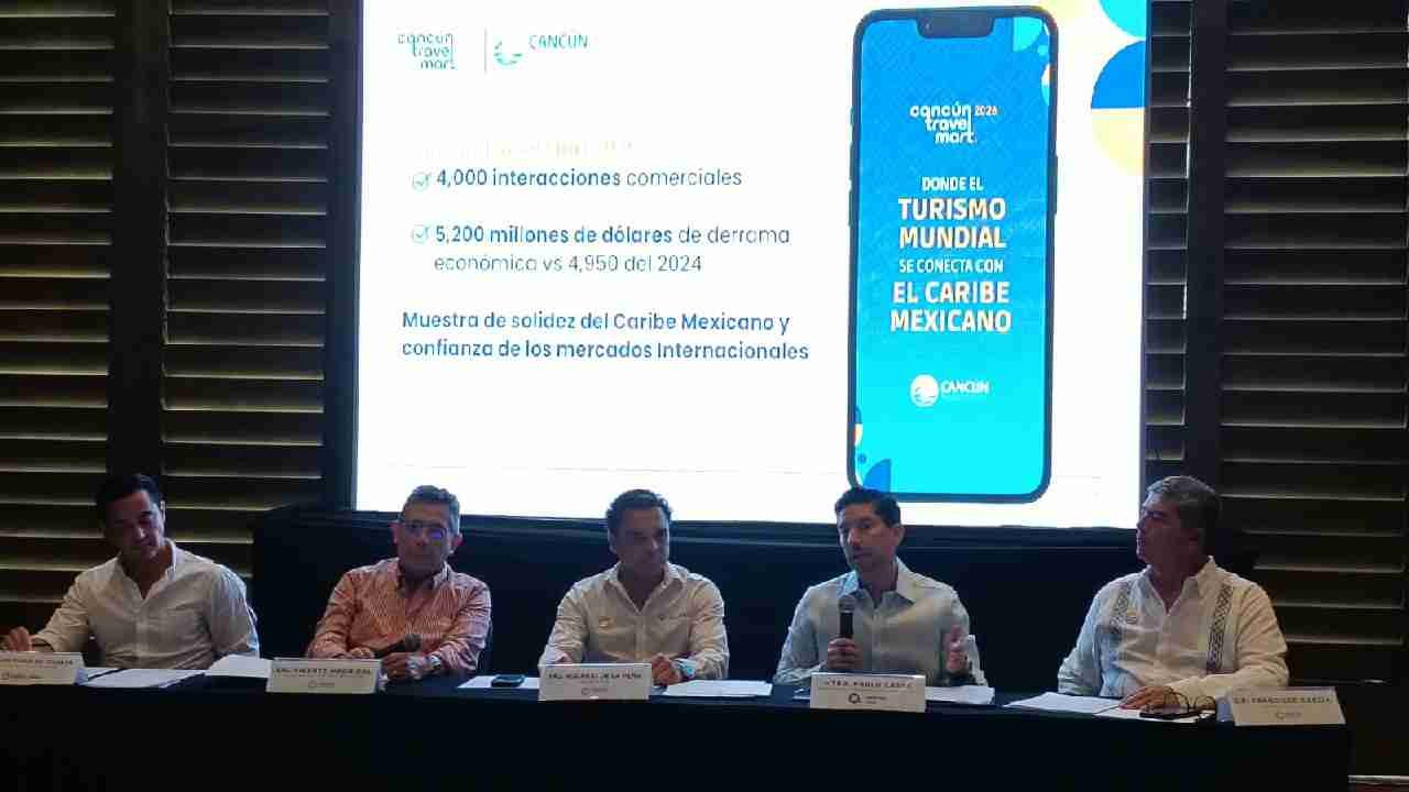 Hotel and tourism leaders announce details of the 38th Cancún Travel Mart, set for Oct. 21-23, 2026, in Cancún, Mexico