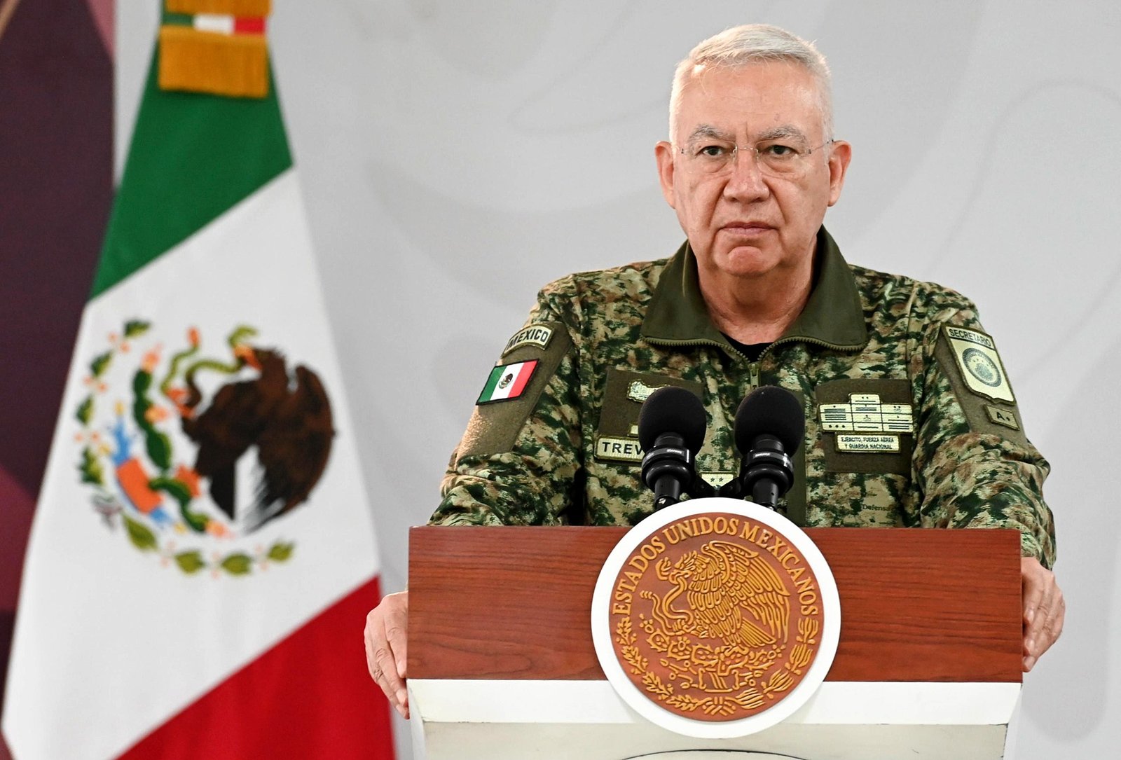Mexican Army personnel and anti-drone equipment deployed along the border between Tijuana and San Diego