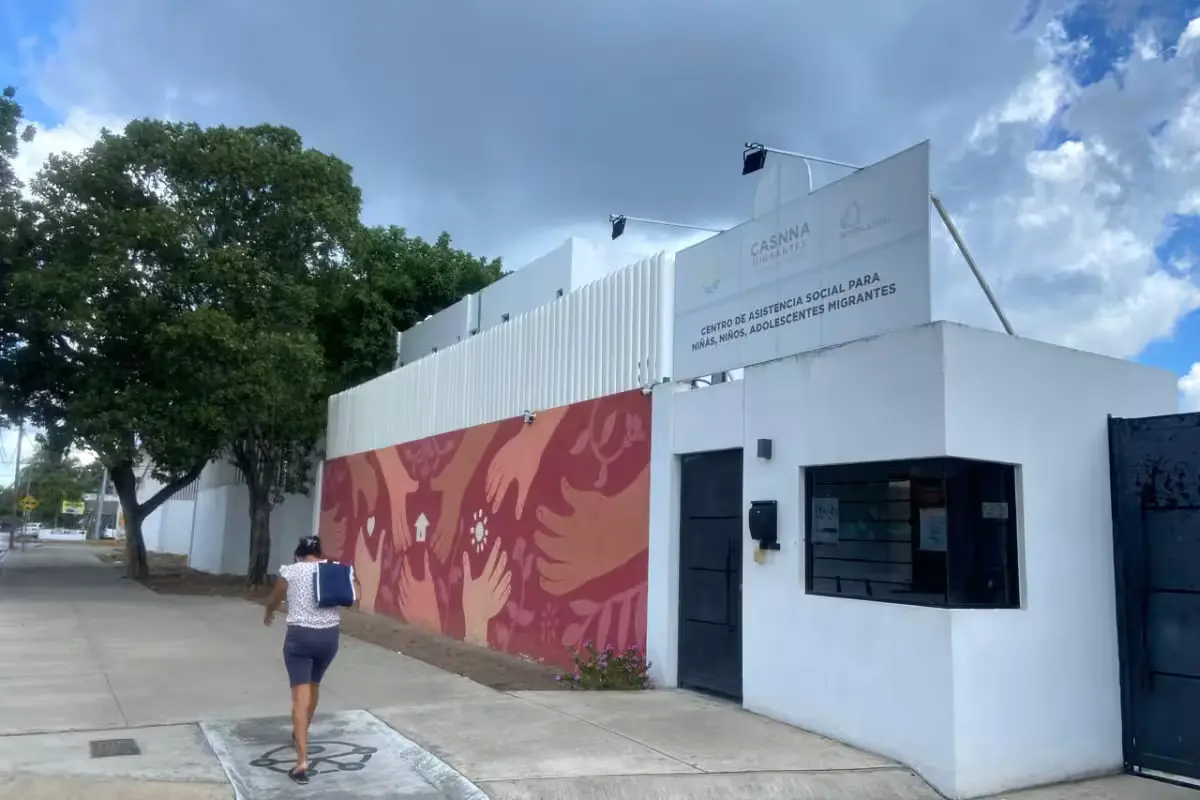 Exterior view of the social assistance center for migrant children and adolescents in Benito Juárez, Quintana Roo