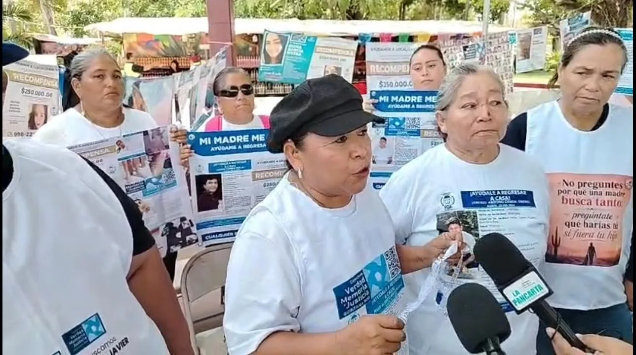 Mothers searching for missing relatives in Felipe Carrillo Puerto, Quintana Roo, are asking authorities to display photographs of the disappeared on public transport