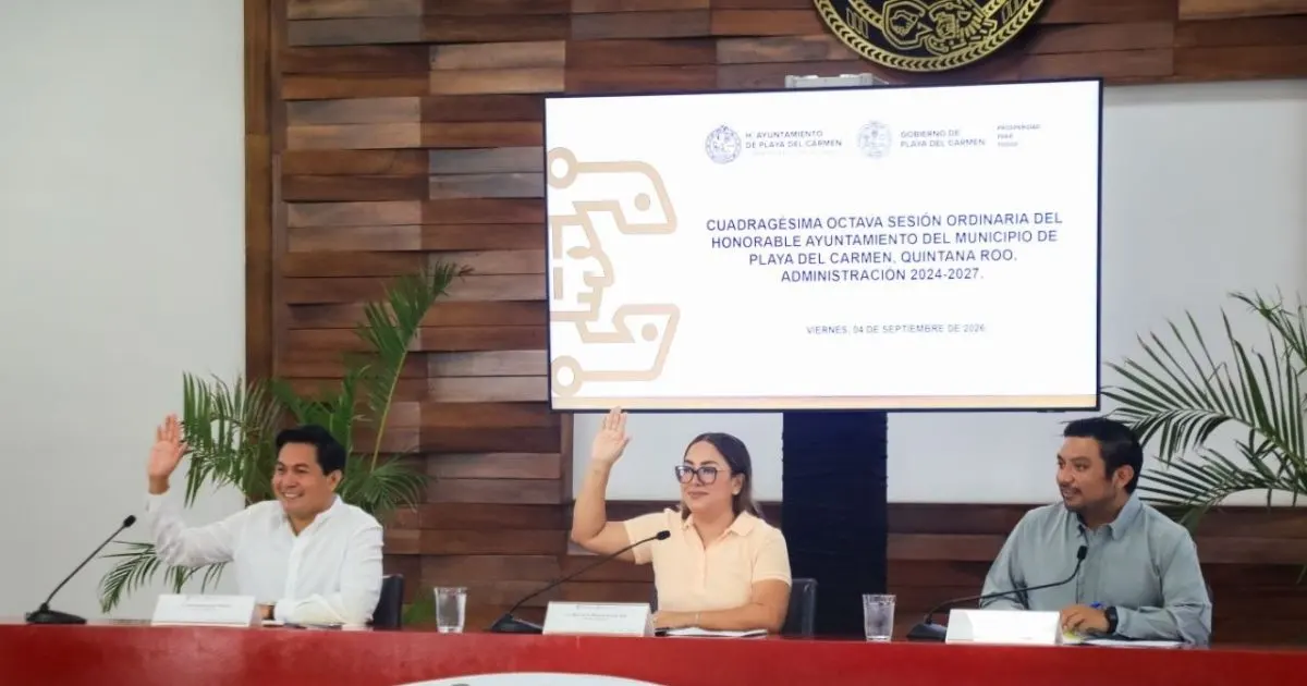 City council session in Playa del Carmen where the Buen Fin 2026 tax discount program was approved