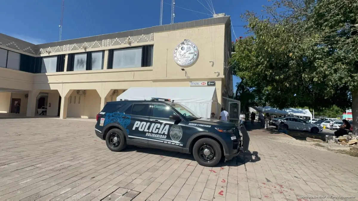 Municipal government building in Playa del Carmen, Quintana Roo, Mexico
