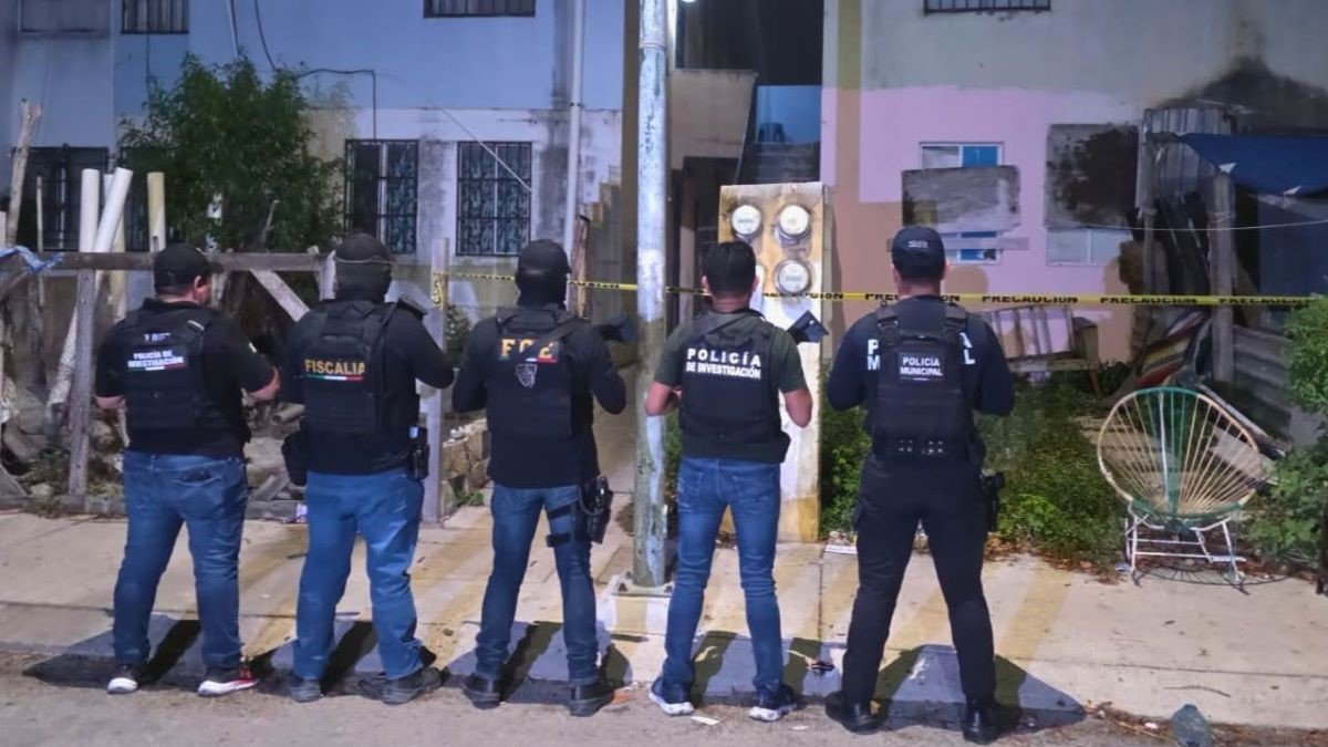 A home in Playa del Carmen or Cancún sealed by authorities following three drug-related raids in Quintana Roo
