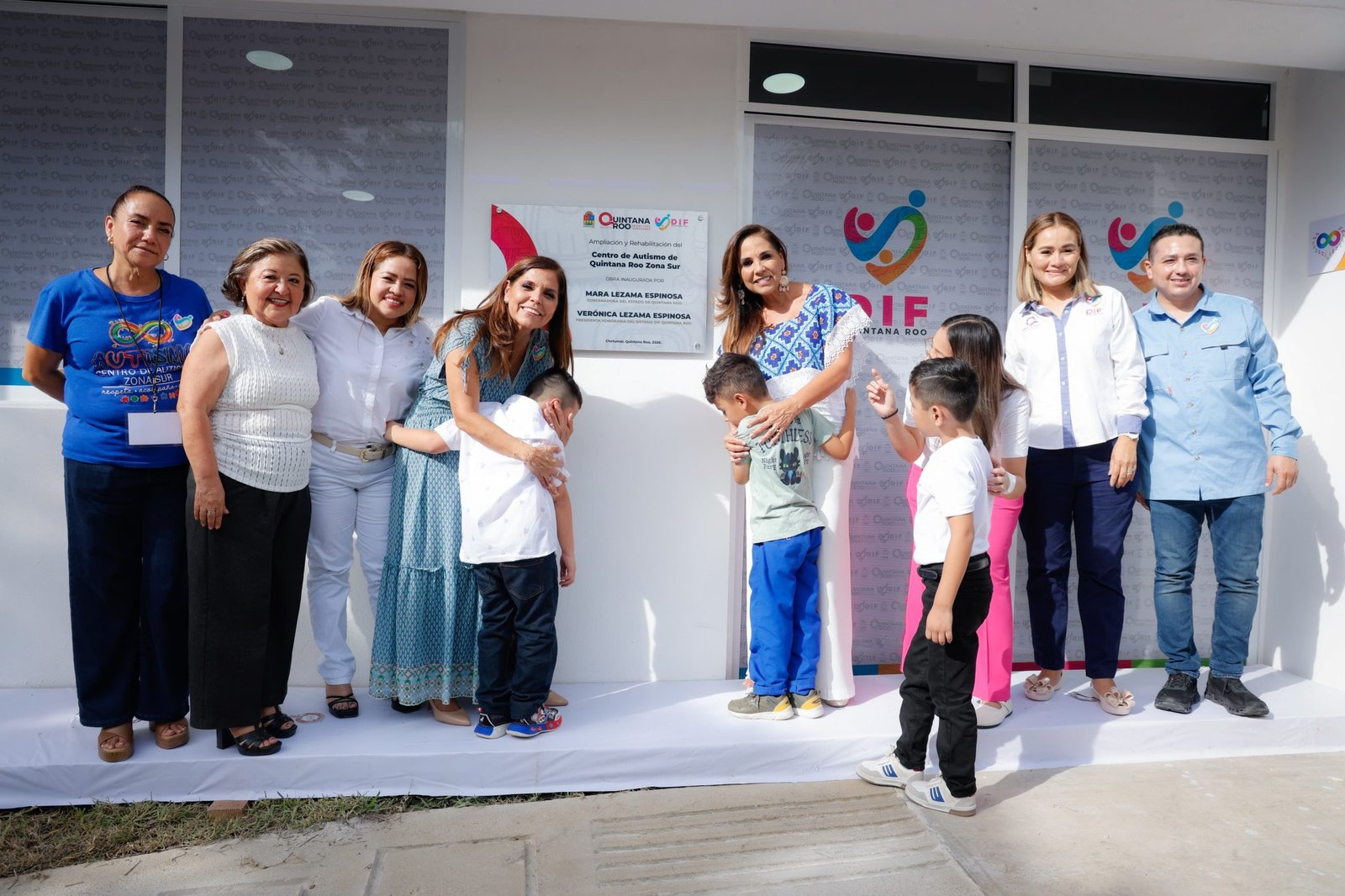 Officials reopen the renovated Southern Zone Autism Center in Quintana Roo, Mexico.