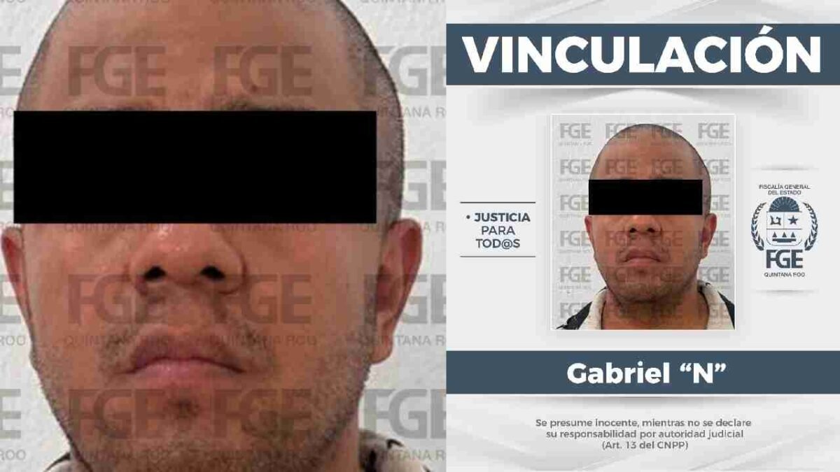 The man accused of extortion in Playa del Carmen appears in court.