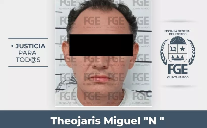 Man identified as Theojaris Miguel, arrested in Miami and handed over to Quintana Roo authorities over an alleged 1.5 million peso fraud in Cancún