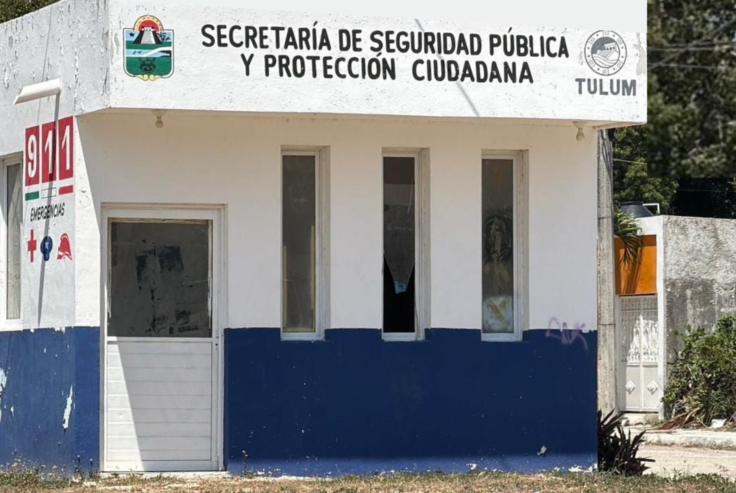 A police booth in Tulum, part of the planned public safety infrastructure renovations for 2026.