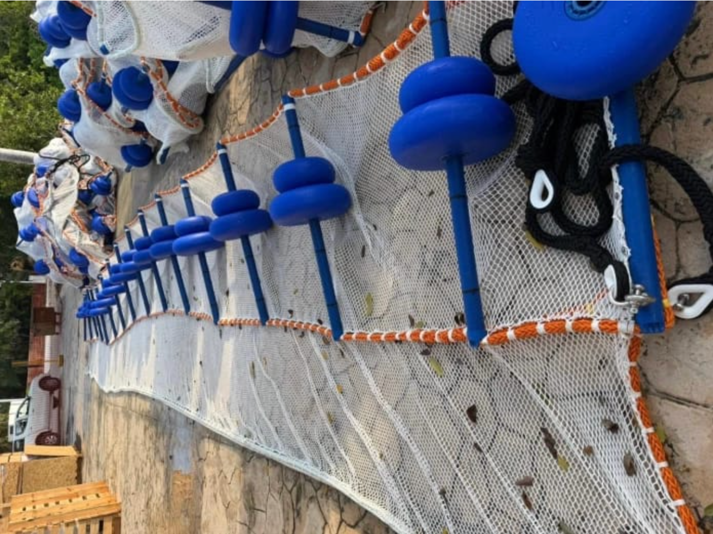 Puerto Aventuras Sargassum Barrier ready for instalation
