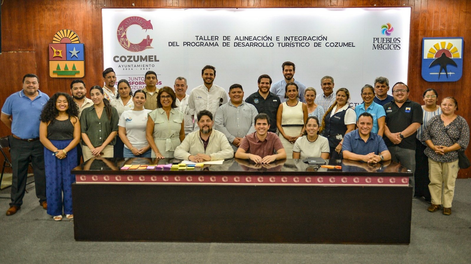 Municipal and state tourism officials meet at a workshop in Cozumel to discuss the Rafael E. Melgar Avenue remodel and the island's tourism development program