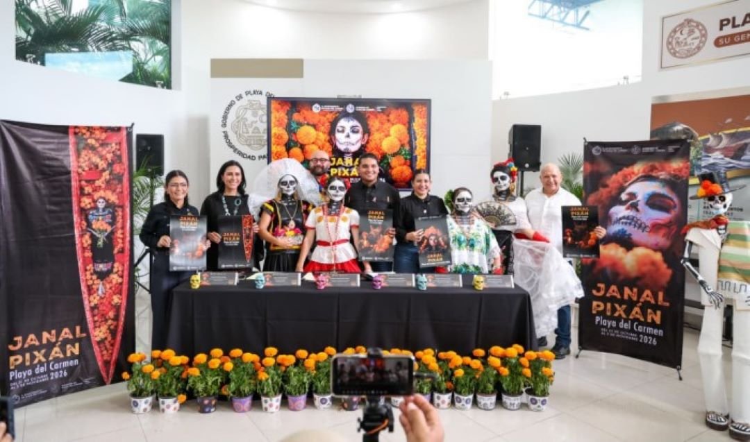 Monumental Day of the Dead altars prepared for the Janal Pixán festival in Playa del Carmen, Quintana Roo