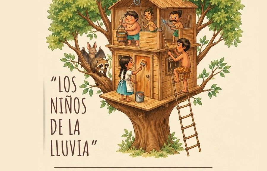 Promotional image for the staged reading of Los Ninos de la Lluvia at the Teatro de la Ciudad in Cancun