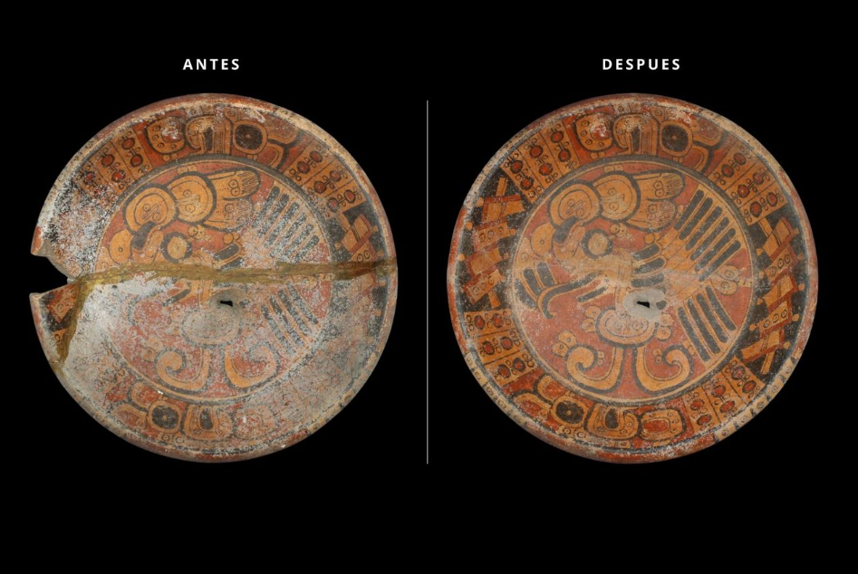 Archaeological pieces on display at the Museo Regional de la Costa Oriental in Tulum, Quintana Roo