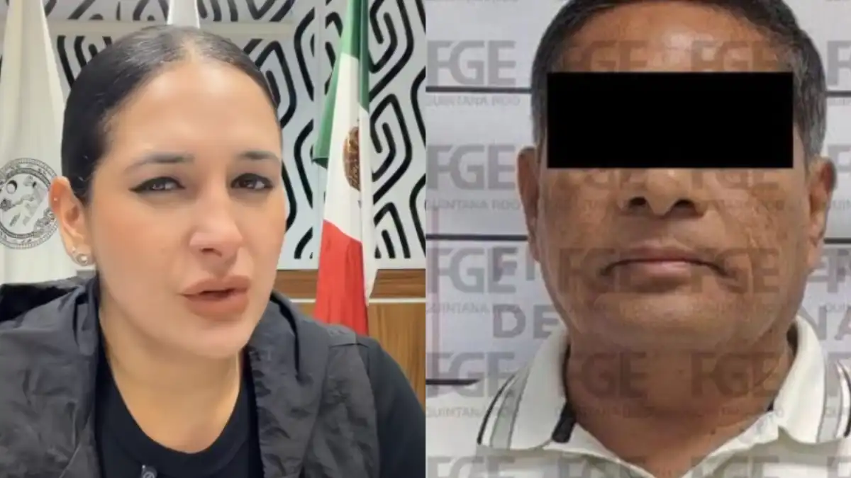 Estefanía Mercado, mayor of Playa del Carmen, speaking about the arrest of Puerto Aventuras mayor Gilberto Gómez Martínez on aggravated extortion charges