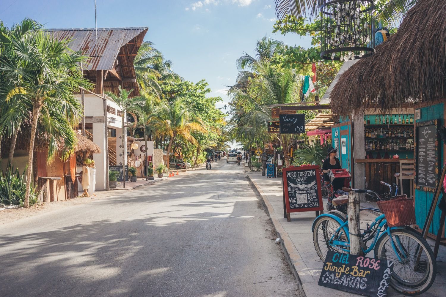 Public park in Tulum, Quintana Roo, where residents report people living on the street