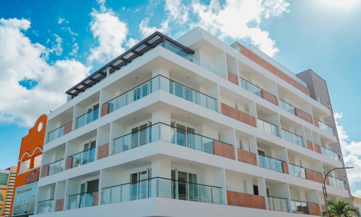 Beachfront lodging and vacation rental properties along the Quintana Roo coastline in Mexico's Caribbean